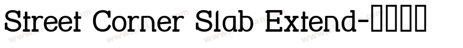 Street Corner Slab Extend字体转换